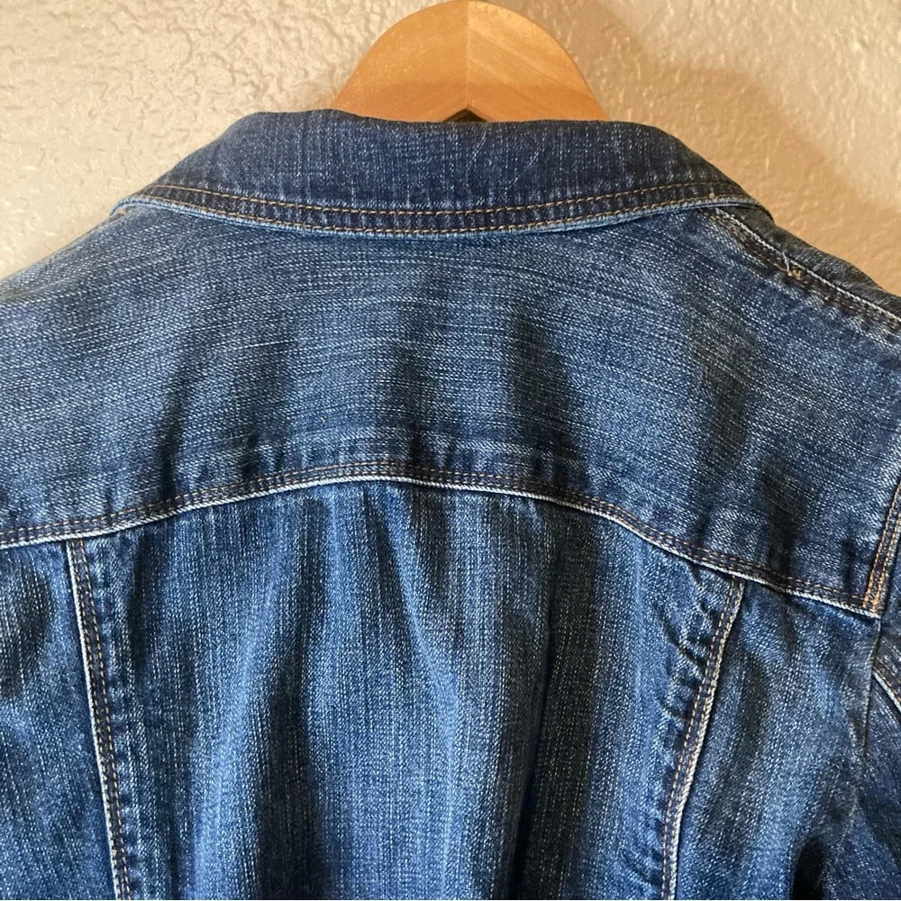 Lauren Ralph Lauren VTGE‎ Y2K Size Medium Denim Belted Blazer Jacket Button - Picture 13 of 15